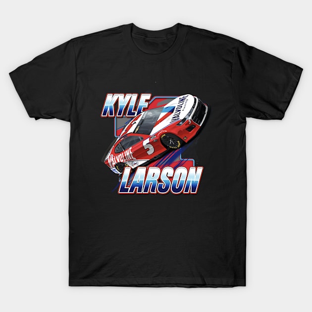 Kyle Larson #5 Valvoline T-Shirt by art.Hamdan